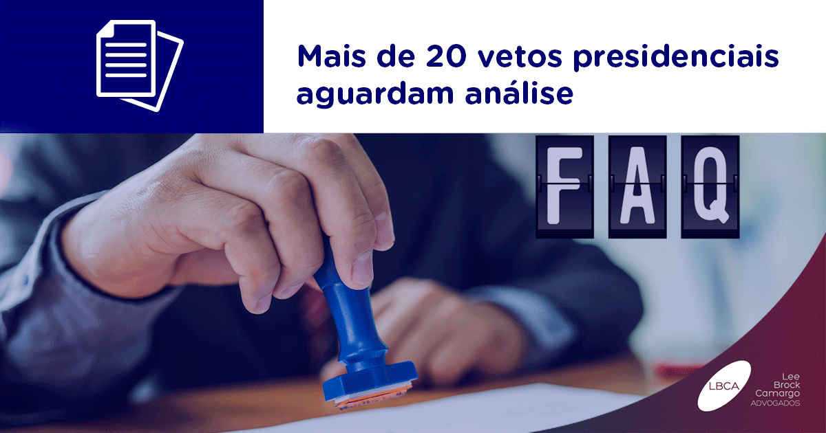 Mais de 20 vetos presidenciais aguardam análise