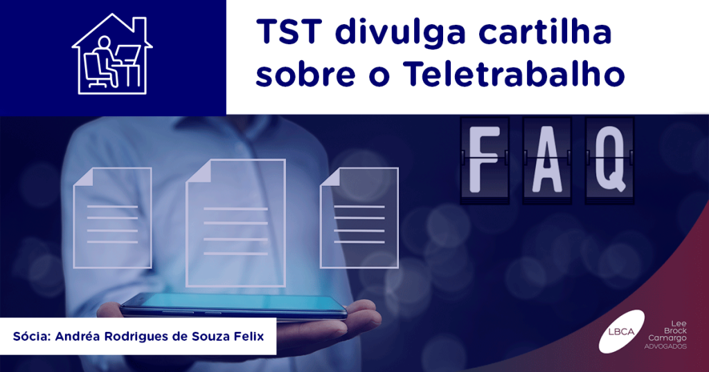 TST divulga cartilha sobre o Teletrabalho