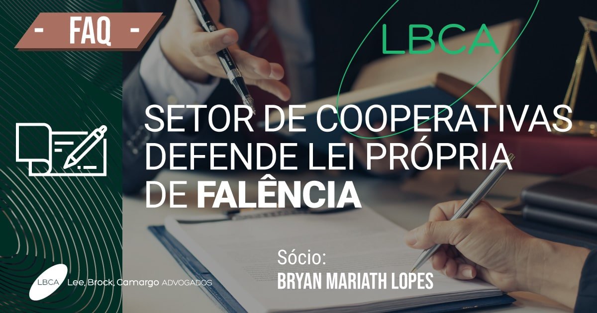 Lei de falência: setor de cooperativas defende lei própria